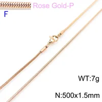 Titanium Steel 18K Gold Plated Fashion Necklace sku image 33