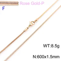 Titanium Steel 18K Gold Plated Fashion Necklace sku image 26