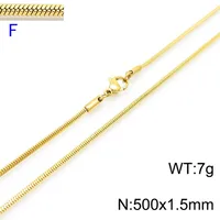 Titanium Steel 18K Gold Plated Fashion Necklace sku image 29