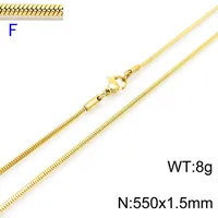 Titanium Steel 18K Gold Plated Fashion Necklace sku image 34