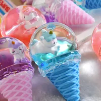 Children's Pendant Ice Cream Crystal Ball Quicksand Keychain Pendant main image 4