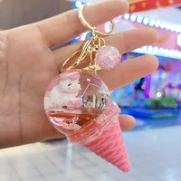 Children's Pendant Ice Cream Crystal Ball Quicksand Keychain Pendant sku image 3