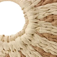 A Simple Hand-carried Straw Solid Color Casual Hand-woven Bag 41*38*8cm main image 4