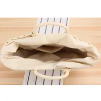 A Simple Hand-carried Straw Solid Color Casual Hand-woven Bag 41*38*8cm main image 5