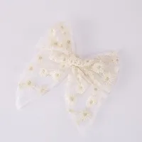 Fashion Embroidery Printing Children's Bow Cute Swallowtail Knotted Hairpin main image 2