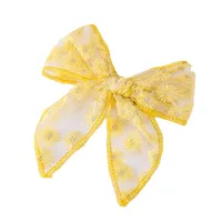 Fashion Embroidery Printing Children's Bow Cute Swallowtail Knotted Hairpin main image 5