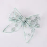 Fashion Embroidery Printing Children's Bow Cute Swallowtail Knotted Hairpin sku image 3