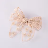 Fashion Embroidery Printing Children's Bow Cute Swallowtail Knotted Hairpin sku image 4