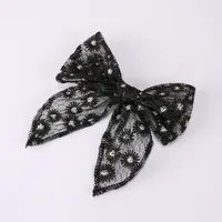 Fashion Embroidery Printing Children's Bow Cute Swallowtail Knotted Hairpin sku image 7