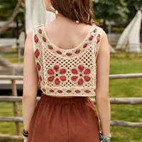 Women's New Sexy Braided Flower Vest Suspender Top main image 2