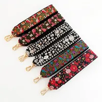 Jacquard Thickened Wide Embroidered Flower Women's Bag Crossbody Accessories Strap main image 1