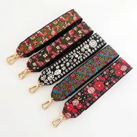 Jacquard Thickened Wide Embroidered Flower Women's Bag Crossbody Accessories Strap main image 3