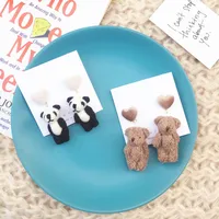 Fashion Plush Bear Earrings Cute Fur Ball Earrings Wholesale main image 2