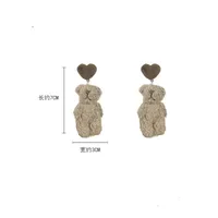 Fashion Plush Bear Earrings Cute Fur Ball Earrings Wholesale main image 5