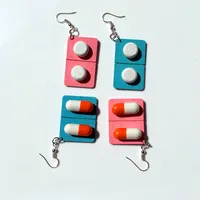 Geometric Stoving Varnish Wood Earrings main image 2