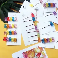 Children's Jewelry Acrylic Jelly Bear Candy Color Hair Clip main image 1