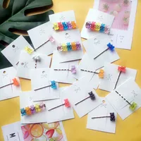 Children's Jewelry Acrylic Jelly Bear Candy Color Hair Clip main image 2