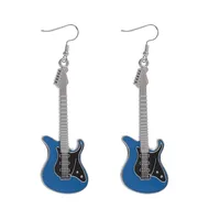 Classical Guitar Retro Contrast Color Chic Music Earrings Wholesale main image 3