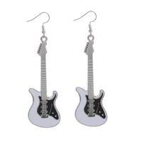 Classical Guitar Retro Contrast Color Chic Music Earrings Wholesale main image 5