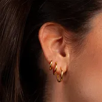 Fashion Geometric Stainless Steel No Inlaid 14K Gold Plated Earrings main image 1