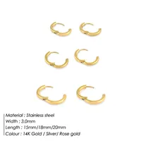 Fashion Geometric Stainless Steel No Inlaid 14K Gold Plated Earrings main image 2