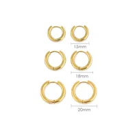 Fashion Geometric Stainless Steel No Inlaid 14K Gold Plated Earrings main image 5