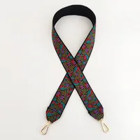Jacquard Thickened Wide Embroidered Flower Women's Bag Crossbody Accessories Strap sku image 2