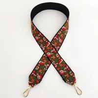 Jacquard Thickened Wide Embroidered Flower Women's Bag Crossbody Accessories Strap sku image 4