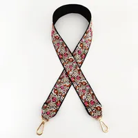 Jacquard Thickened Wide Embroidered Flower Women's Bag Crossbody Accessories Strap sku image 7
