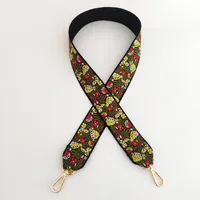 Jacquard Thickened Wide Embroidered Flower Women's Bag Crossbody Accessories Strap sku image 8