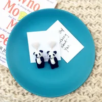 Fashion Plush Bear Earrings Cute Fur Ball Earrings Wholesale sku image 3