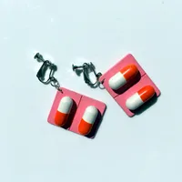 Geometric Stoving Varnish Wood Earrings sku image 2