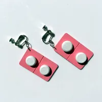 Geometric Stoving Varnish Wood Earrings sku image 4