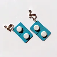 Geometric Stoving Varnish Wood Earrings sku image 5
