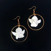 Cute Cupid Archery Angel Plaster Asymmetric Earrings Wholesale sku image 1