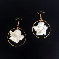 Cute Cupid Archery Angel Plaster Asymmetric Earrings Wholesale sku image 2
