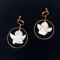 Cute Cupid Archery Angel Plaster Asymmetric Earrings Wholesale sku image 3