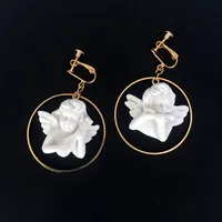 Cute Cupid Archery Angel Plaster Asymmetric Earrings Wholesale sku image 4
