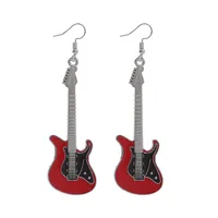 Classical Guitar Retro Contrast Color Chic Music Earrings Wholesale sku image 2