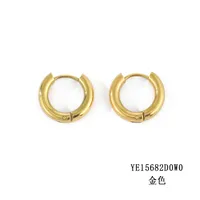 Fashion Geometric Stainless Steel No Inlaid 14K Gold Plated Earrings sku image 5