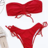 2022 New Sexy Solid Color Split Swimsuit Ladies Bikini main image 3