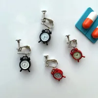 Cute Retro Small Alarm Clock Earrings Ear Clips main image 2