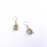 Cute Retro Small Alarm Clock Earrings Ear Clips main image 5