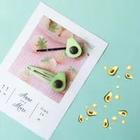 Summer Avocado Cute Simulation Fruit Hairpin Necklace Earrings main image 2