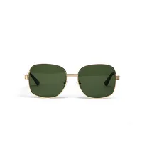 Fashion Round Gradient Gold Frame Thin Geometric Sunglasses main image 3