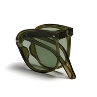 Fashion Round Large Frame Folding Portable Sunglasses Female main image 2