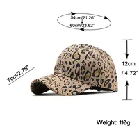 Fashion Bronzing Leopard Print Deerskin Fleece Baseball Cap main image 5