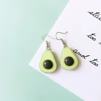 Summer Avocado Cute Simulation Fruit Hairpin Necklace Earrings sku image 4