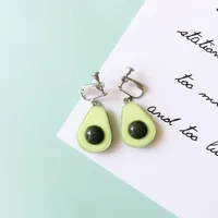 Summer Avocado Cute Simulation Fruit Hairpin Necklace Earrings sku image 6