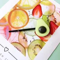 Summer Avocado Cute Simulation Fruit Hairpin Necklace Earrings sku image 2
